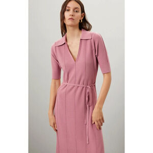 Adam Lippes x RTR Pink Knit Collar Dress Size XS
